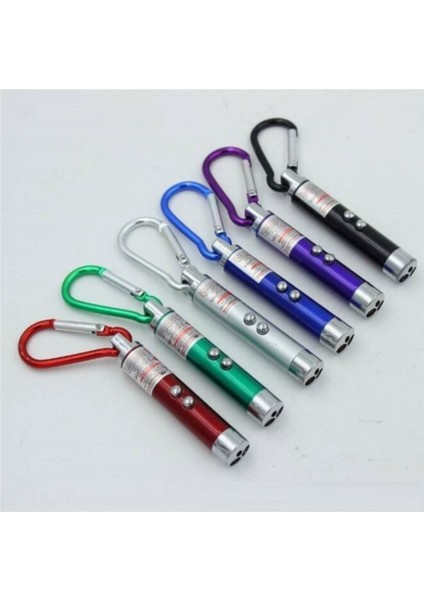 Çok Fonksiyonlu Lazer, LED Işıldak ve Para Dedektörü, 6 Renkli, Gri