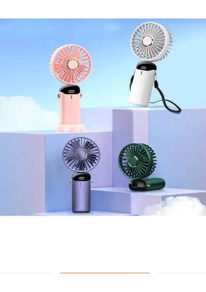 Mini Klima LED Göstergeli Şarjlı El Fanı Vantilatör 5 Kademeli Hız Serinletici Fan fiyatları