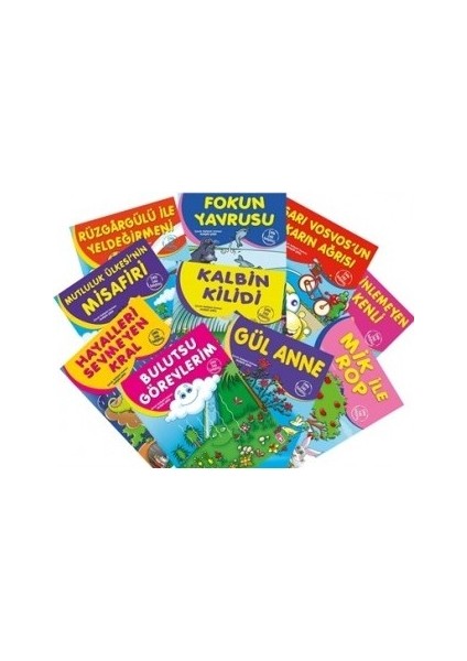 çoklu Zeka Geliştirici Masallar 10 Kitap Set (Bulutsu Görevlerim, Gül Anne, Kalbin Kilidi, Fokun Yavrusu, Rüzgargülü ile Yeldeğirmeni, Mik ile Rop)