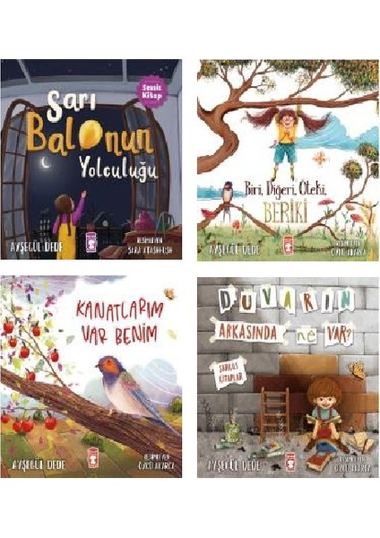 sarı Balonun Yolculuğu - Duvarın Arkasında Ne Var - Biri, Diğeri, Öteki, Beriki - Kanatlarım Var Benim 4 Kitap Set - Ayşegül Dede