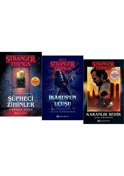 Şüpheci Zihinler - Ikarus'un Uçuşu - Karanlık Şehir 3 Kitap - Stranger Things