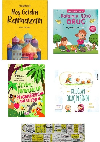 etkinliklerle Hoş Geldin Ramazan - Kalbimin Süsü Oruç - Ramazan Sürprizleri - Keloğlan Oruç Peşinde 4 Kitap
