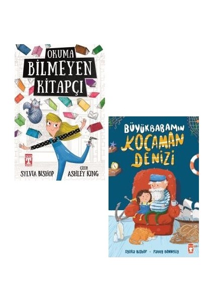 Ilk Genç Timaşsylvia Bishop 2 Kitap Set / Okuma Bilmeyen Kitapçı - Büyükbabamın Kocaman Denizi