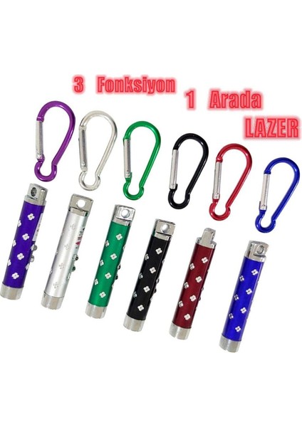 3 Fonksiyonlu Kedi Lazer Oyuncak, Eğlenceli ve Hareketli Saatler Için Ideal