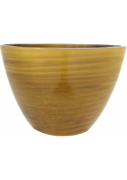 Cresta Seramik Oval Koyu Sarı Saksı 33*17*24CM