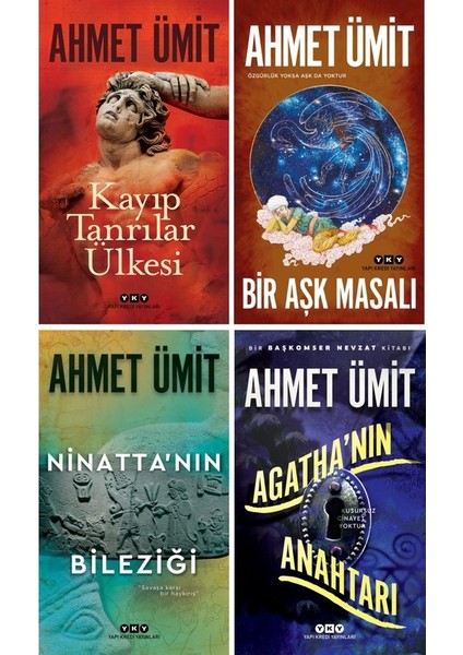 Kayıp Tanrılar Ülkesi - Bir Aşk Masalı - Ninatta'nın Bileziği - Agatha'nın Anahtarı - 4 Kitap - Ahmet Ümit