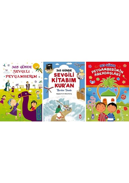 365 Günde Serisi 3 Kitap Set Ciltli Büyük Boy (365 Günde Sevgili PEYGAMBERİM+365 Günde Sevgili Kitabım KURAN+365 Günde Peygamberimin Arkadaşları)