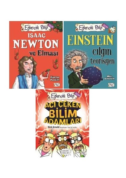 eğlenceli Bilgi Bilim 3 Kitap Set Bilim Adamları / Isaac Newton - Einstein - Acı Çeken Bilim Adamları