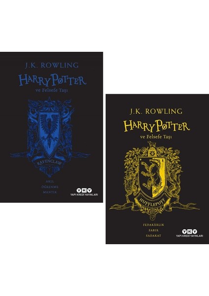 Harry Potter ve Felsefe Taşı 2 Kitap - Ravenclaw - Hufflepuff
