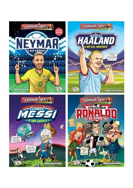 neymar - Haaland - Ronaldo - Messi 4 Kitap Set - Hüseyin Keleş