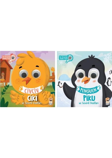 penguen Piku - Civciv Ciki Bu Kocaman Gözler Kimin Hareketli Kitaplar 2'li Set