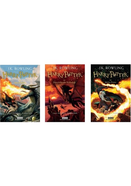 Harry Potter: Ateş Kadehi - Harry Potter: Zümrüdüanka Yoldaşlığı - Harry Potter: Melez Prens - 3 Kitap