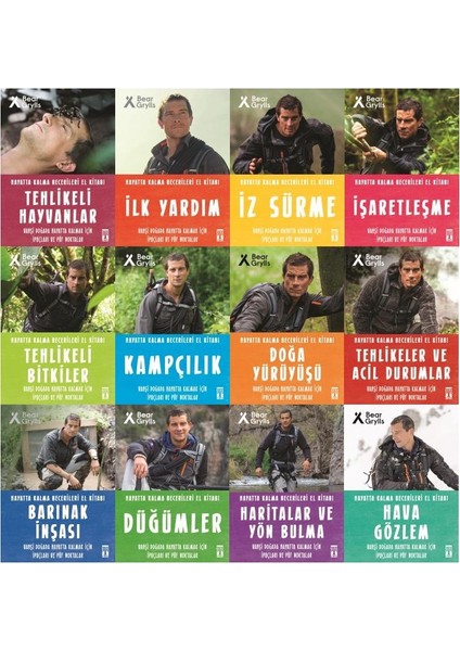 bear Grylls Hayatta Kalma Becerileri El Kitabı 12 Kitap Set