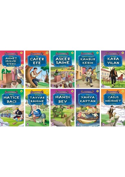 kurtuluşun Kahramanları 2. Set 10 Kitap / Ahmet Hulusi Efendi - Cafer Efe - Kara Yılan - Hatice Bacı - Hamdi Bey - Yahya Kaptan