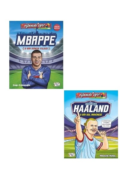 mbappe O Bir Dünya Yıldızı - Haaland O Bir Gol Makinesi 2 Kitap - Hüseyin Keleş