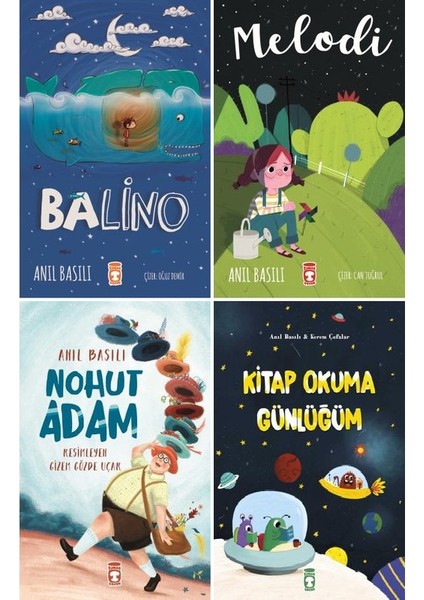 anıl Basılı 4 Kitap Set / Balino - Melodi - Nohut Adam - Kitap Okuma Günlüğüm