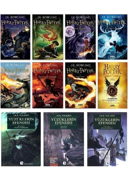 Harry Potter + Yüzüklerin Efendisi Seti 11 Kitap