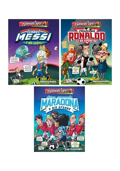 eğlenceli Bilgi Spor 3 Kitap Set / Messi - Ronaldo - Maradona