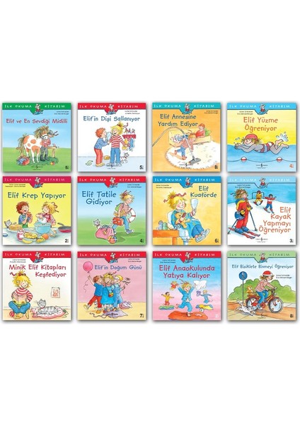 Iş Bankası Ilk Okuma Kitabım Elif Serisi Set-2 12 Kitaplık Set
