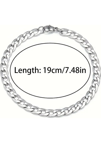 6 Adet Paslanmaz Çelik Erkek Bileklik Seti - Şık, Hipoalerjenik, Dayanıklı 201 Paslanmaz Zincir Seti fırsatları