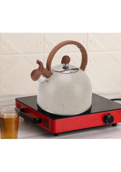 Büro Ev Ofis Mutfağı Çay Keyfi Için Granit Görünümlü Demlik