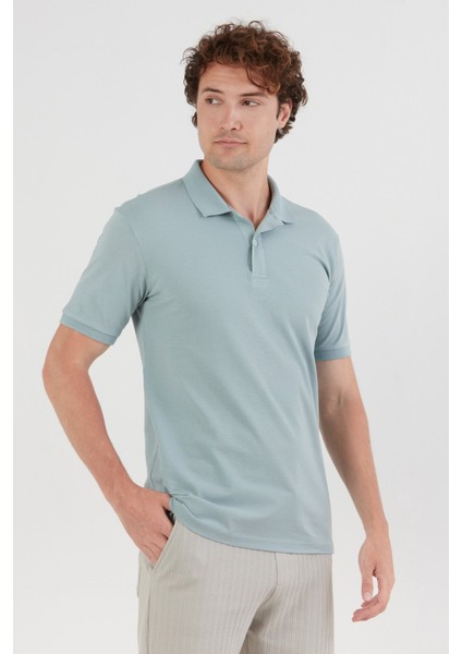 Basic Polo Yaka Yarım Düğmeli Tişört