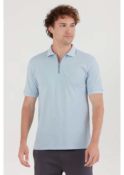 Basic Polo Yaka Yarım Fermuarlı Tişört fiyatları