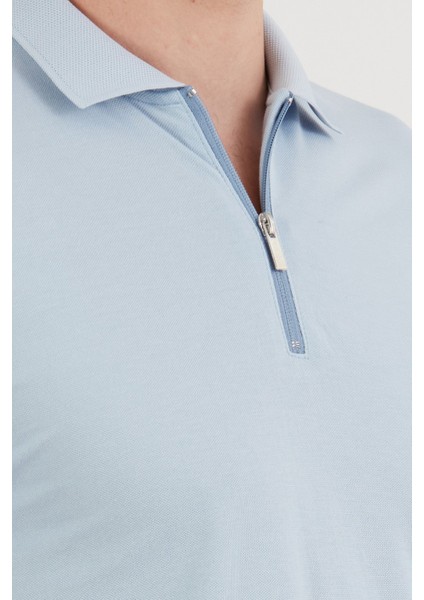 Basic Polo Yaka Yarım Fermuarlı Tişört indirimleri