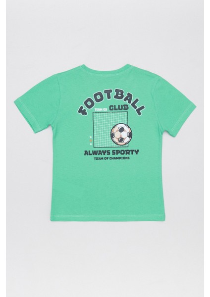 %100 Pamuk Önü ve Arkası Football Club Baskılı Erkek Çocuk Tişört fiyatları