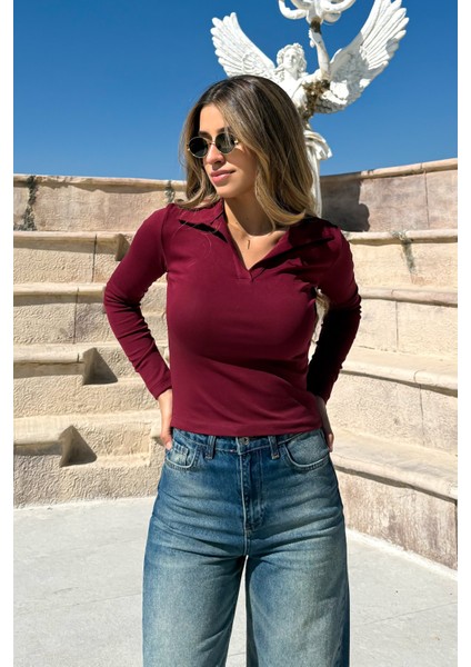 Kadın Uzun Kol Polo Yaka Body 21938 fırsatları