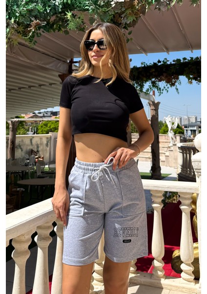 Kadın Beverly Baskılı Bermuda Şort 238