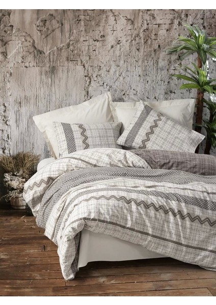 Cotton Box Toprak Çift Kişilik Nevresim Takımı Arlo Kahve