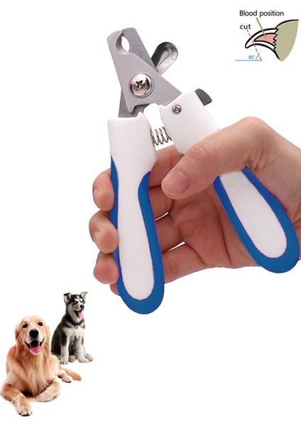 Mavi Çelik Tırnak Makası, Büyük Boy, Evcil Hayvanlar Için Güvenli ve Dayanıklı