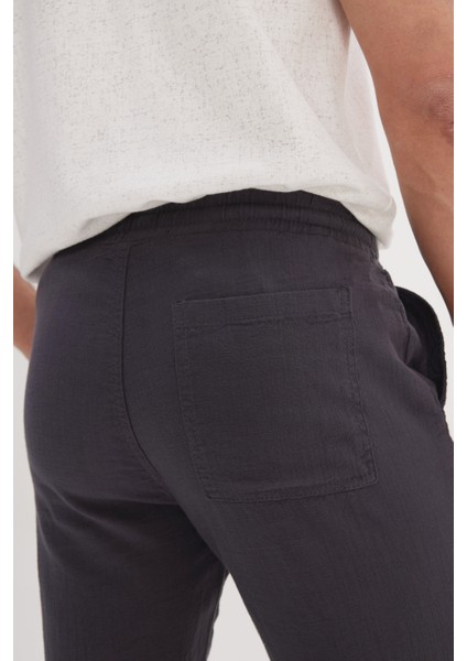 %100 Pamuk Slim Fit Dar Kesim Beli Bağlamalı Yan Cepli Pantolon indirimleri