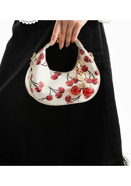 Betty Model Kiraz Desenli Charm Hediyeli Kadın El ve Omuz Çantası Hediye Paketi Şklinde Gönderilire fiyatları