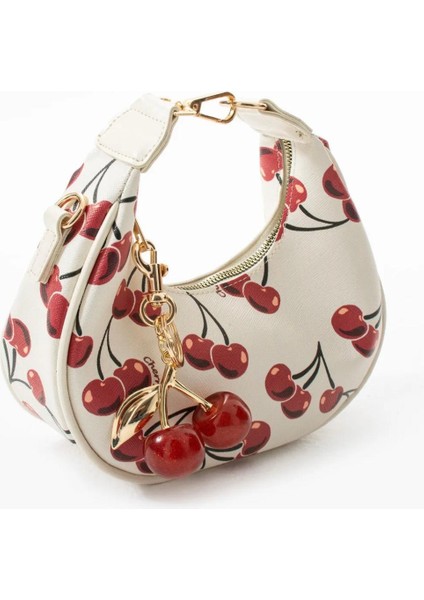 Betty Model Kiraz Desenli Charm Hediyeli Kadın El ve Omuz Çantası Hediye Paketi Şklinde Gönderilire modelleri