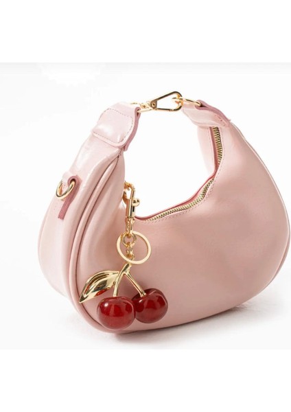 Betty Model Toz Pembe Charm Hediyeli Kadın El ve Omuz Çantası Hediye Paketi Şeklinde Gönderilir modelleri