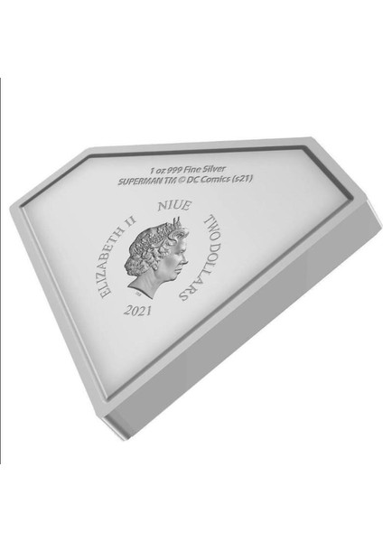 Niue 2 Dolar 2021 – Superman Logo – 1 Oz Gümüş Hatıra Para (Kutulu & Sertifikalı) Ingilizce modelleri