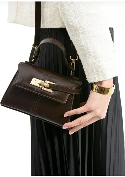 Anastasia Model Acı Kahve Kadın El ve Omuz Çantası Hediye Paketi Şeklinde Gönderilir fiyatları