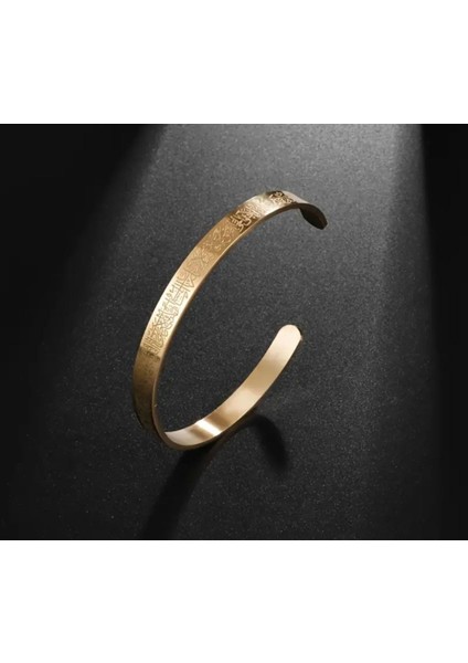 Ayetel Kürsi Bileklik Paslanmaz Gold Çelik Ayarlanabilir Erkek/kadın Hediye Paketi Şeklinde Gönderilir fiyatları