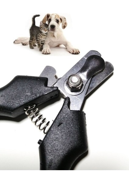 Kavisli Tırnak Makası, Siyah, Evcil Hayvanlar Için Güvenli ve Pratik Kullanım