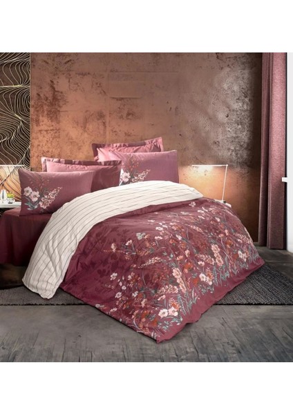 Cotton Box Feminen Çift Kişilik Nevresim Takımı Vina Bordo modelleri
