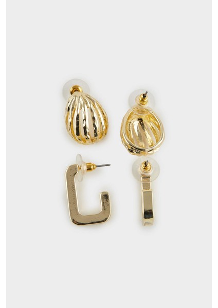Kadın 2'li Gold Küpe F1403AXNS