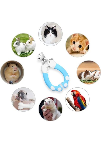 Mavi Evcil Hayvan Tırnak Kesme Makası ve Törpü Seti, Kedi Köpek Bakım Aleti