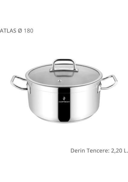 Atlas 18 cm Derin Tencere