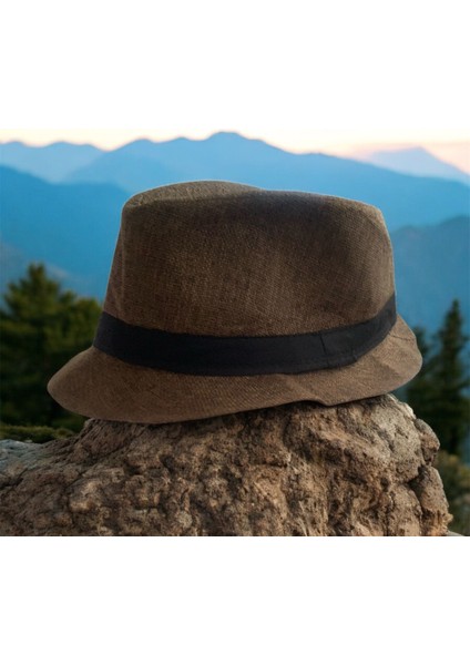 Fedora Hasır Şapka Kahve