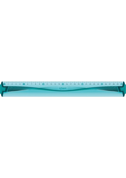 Cetvel, Düz, Kırılmaz, Kir Tutmayan Kenarlı, Yumuşak, Kaymaz, Düz, 30 Cm, Mavi