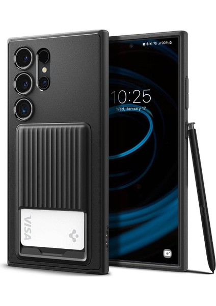 Galaxy S24 Ultra Kılıf Liquid Slot Matte Black - ACS07310