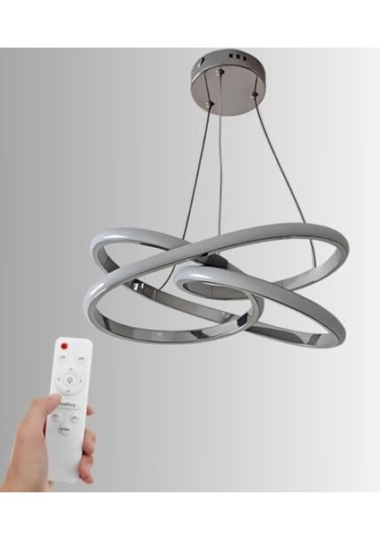 3 Renk Işıklı Lüks LED Avize Krom Gövde Yüksek Lümen Salon Oda Yatak Odası Mutfak Antre Avizesi