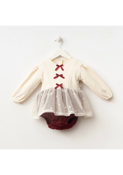 9009 Mnz Marka Olivia Romper Tulum Kız 3-9 Ay Kız